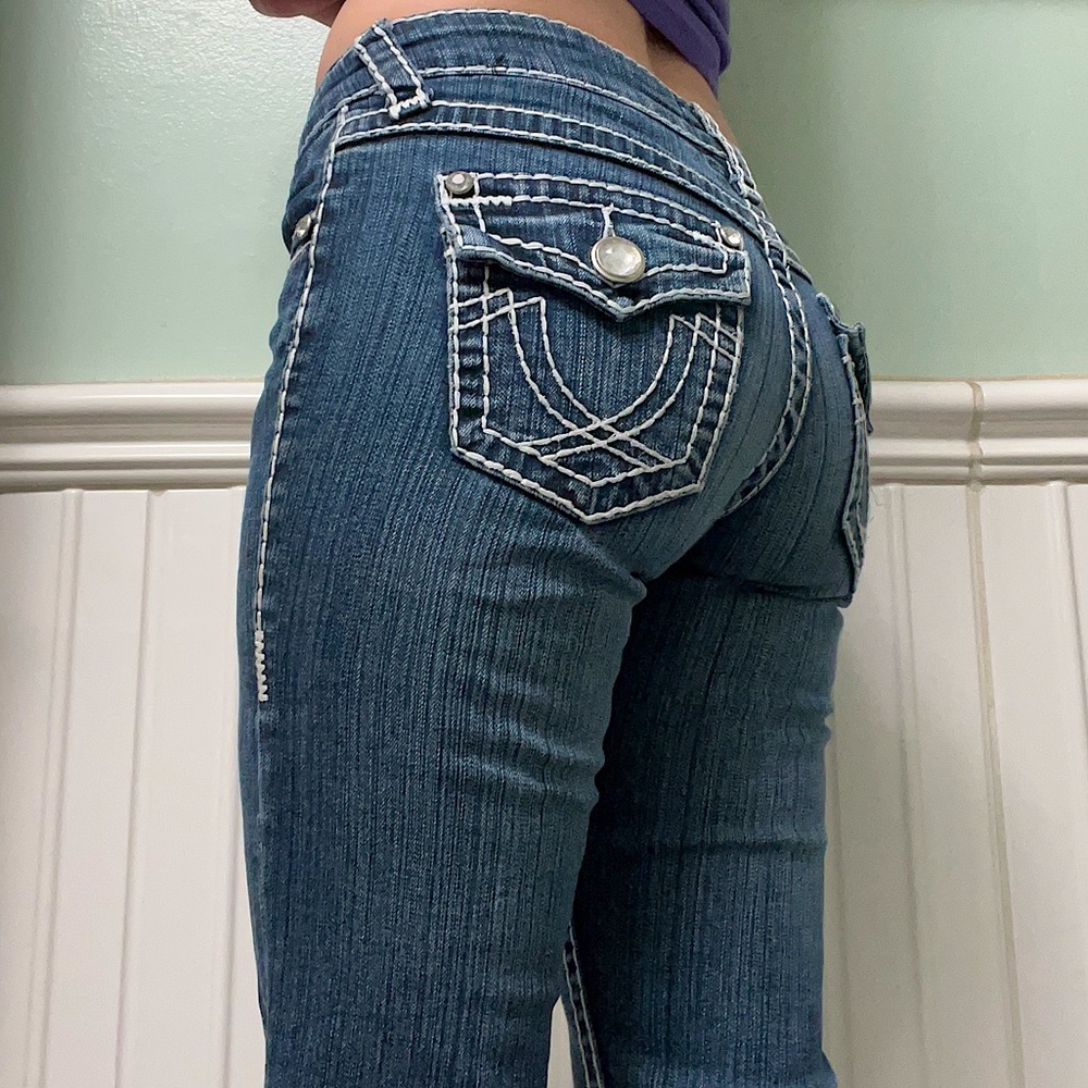 LA Idol Blue Jeans - Size 1 - Bootcut - Low-Rise